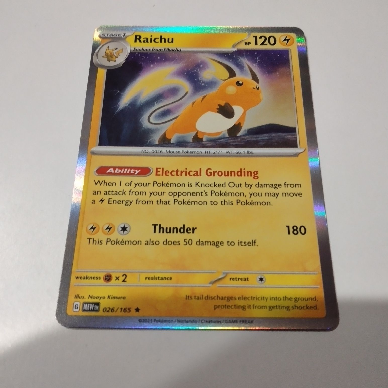 Raichu Holo - Scarlet & Violet 151 - Karty Pokemon