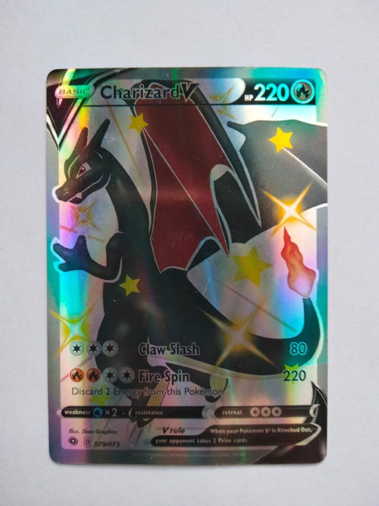 Pokemon Charizard V 2020 Champion's Path 79/73 Full Art Secret Rare Ge