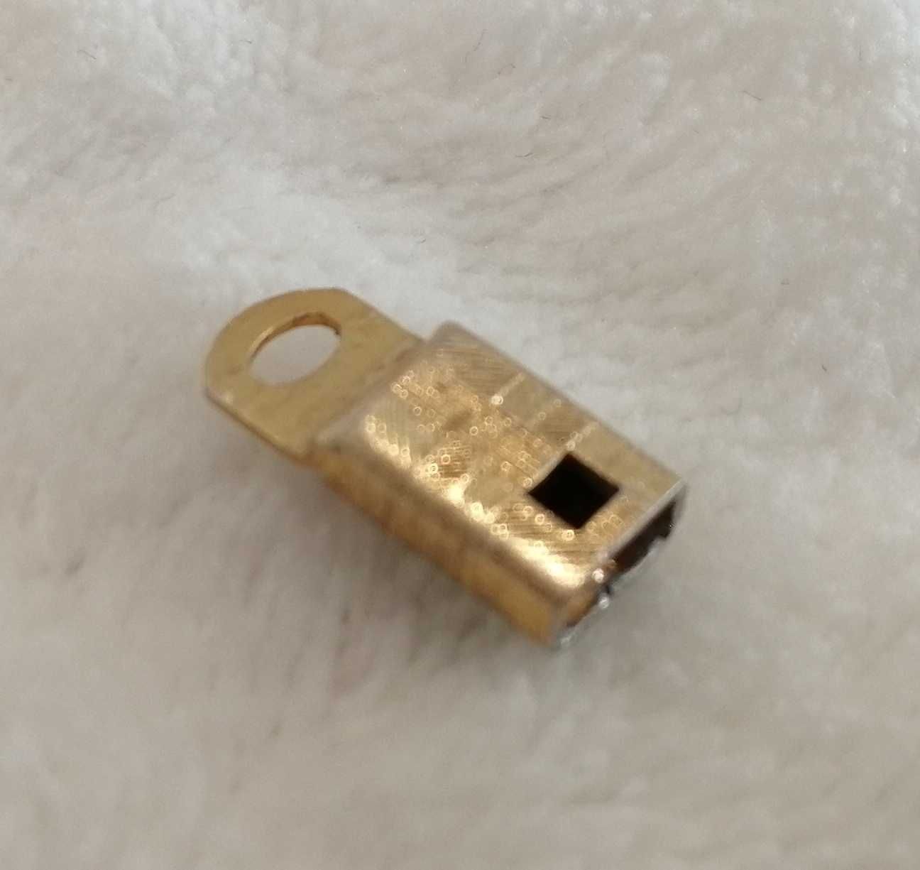 Zapięcie wsuwane do łańcuszka, 3x6x14,5mm, złoty (Kreatywne, Biżuteria