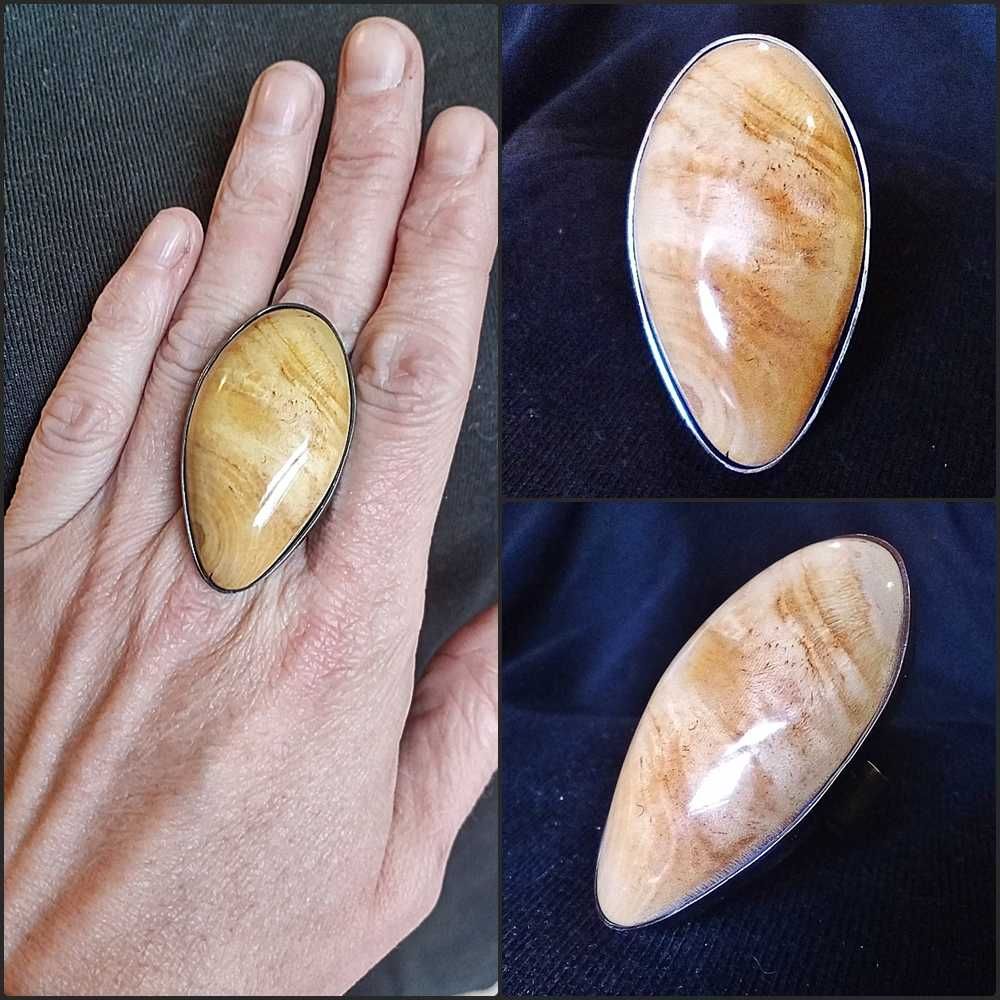 pierścionek drewniany rękodzieło artystyczne handmade