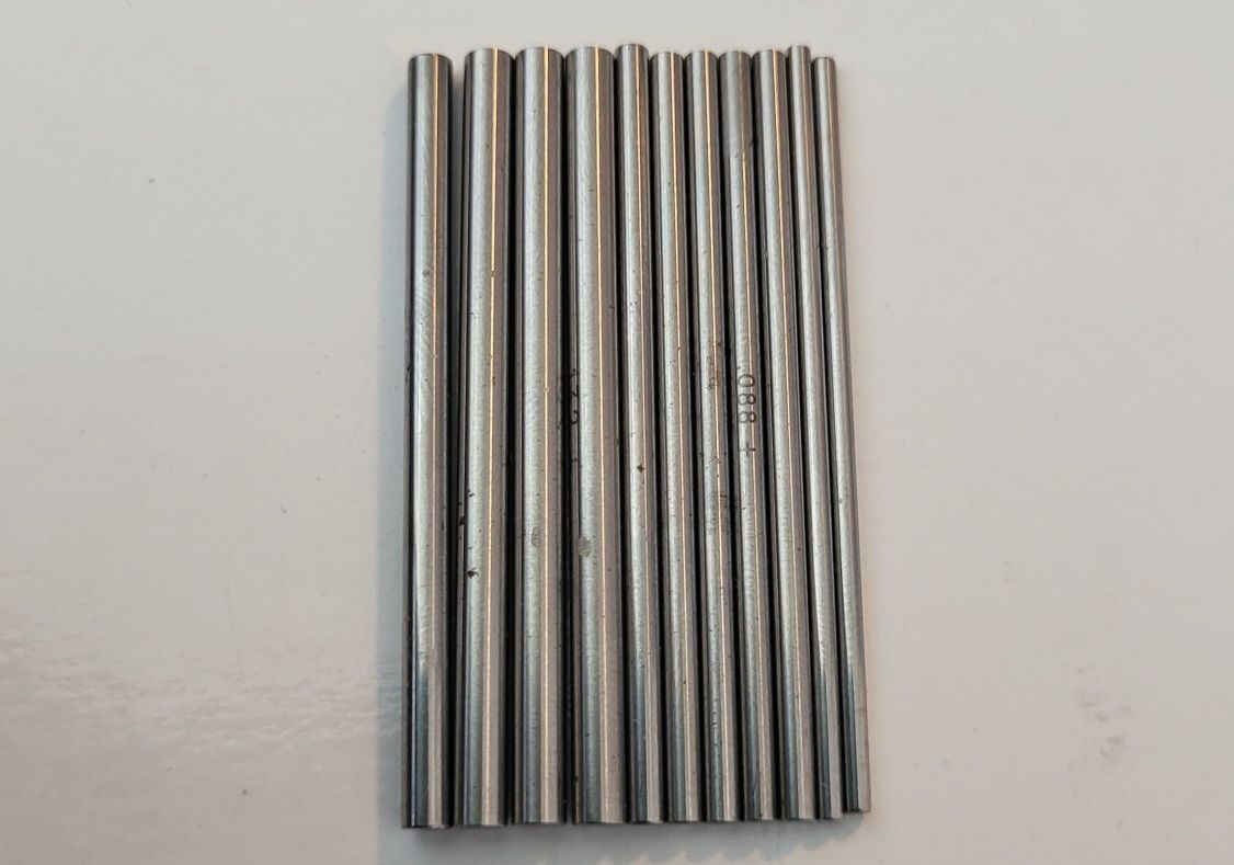 Zestaw 12x wałeczków pomiarowych od 1,65 - 3,10 mm