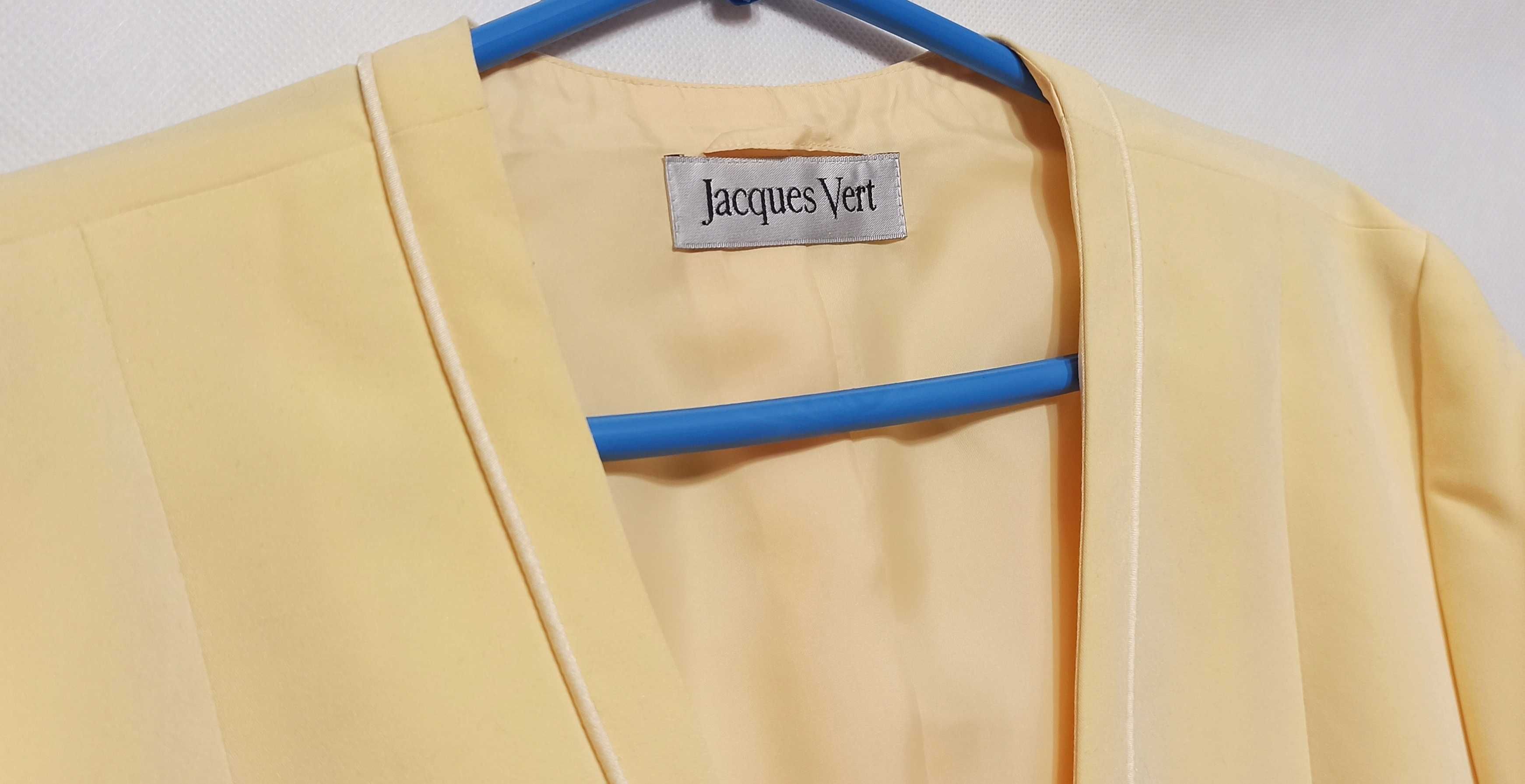 Cytrynowy żółty pastelowy żakiet marynarka Jacques Vert vintage retro
