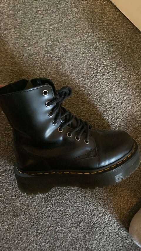 Botas Dr Martens plataforma Jadon 8 smooth black leather