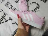 Różowe Adidas vl court