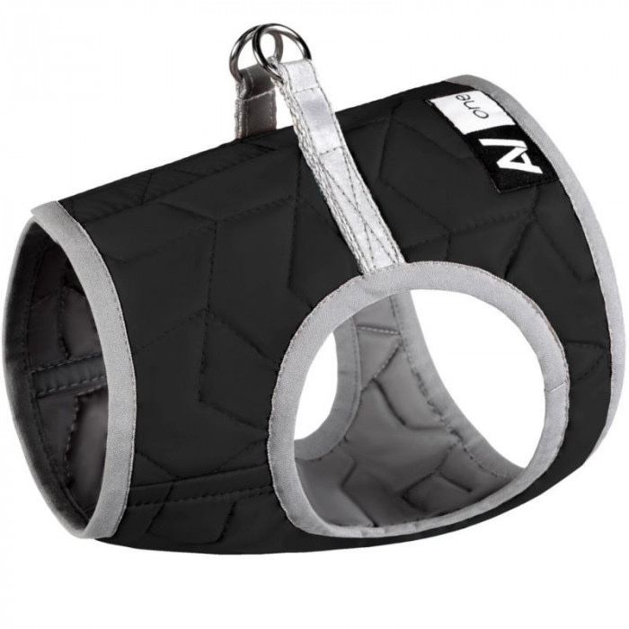 Collar AiryVest ONE Шлея для собак, чорна XS2 для маленьких порід
