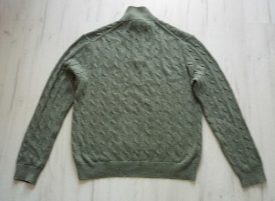 Piękny ciepły męski sweter POLO RALPH LAUREN rozmiar XL oliwkowy