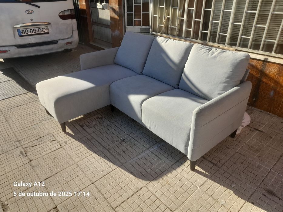 Sofá 3 lugares chaise longue Ikea Angersby