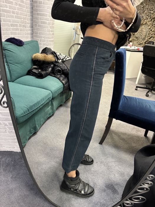 Massimo dutti nietuzinkowe spodnie z lampasem wysoki stan szwedy