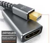 Kabel Mini DisplayPort (MiniDP) do HDMI 2.0 - 4K UHD 30cm Czarny
