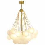 Lampa wisząca MAD DOT kolekcja 36 kul/kloszy GLAMOUR złota 3 punkty