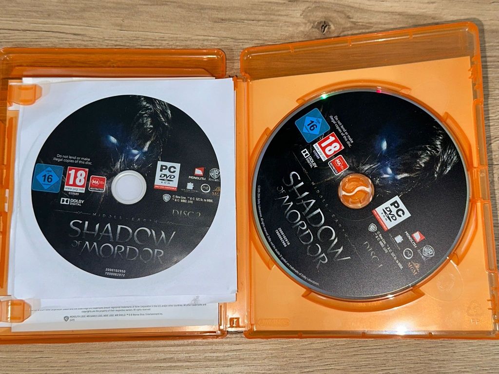 Shadow of Mordor gra PC cień mordoru 5 plyt