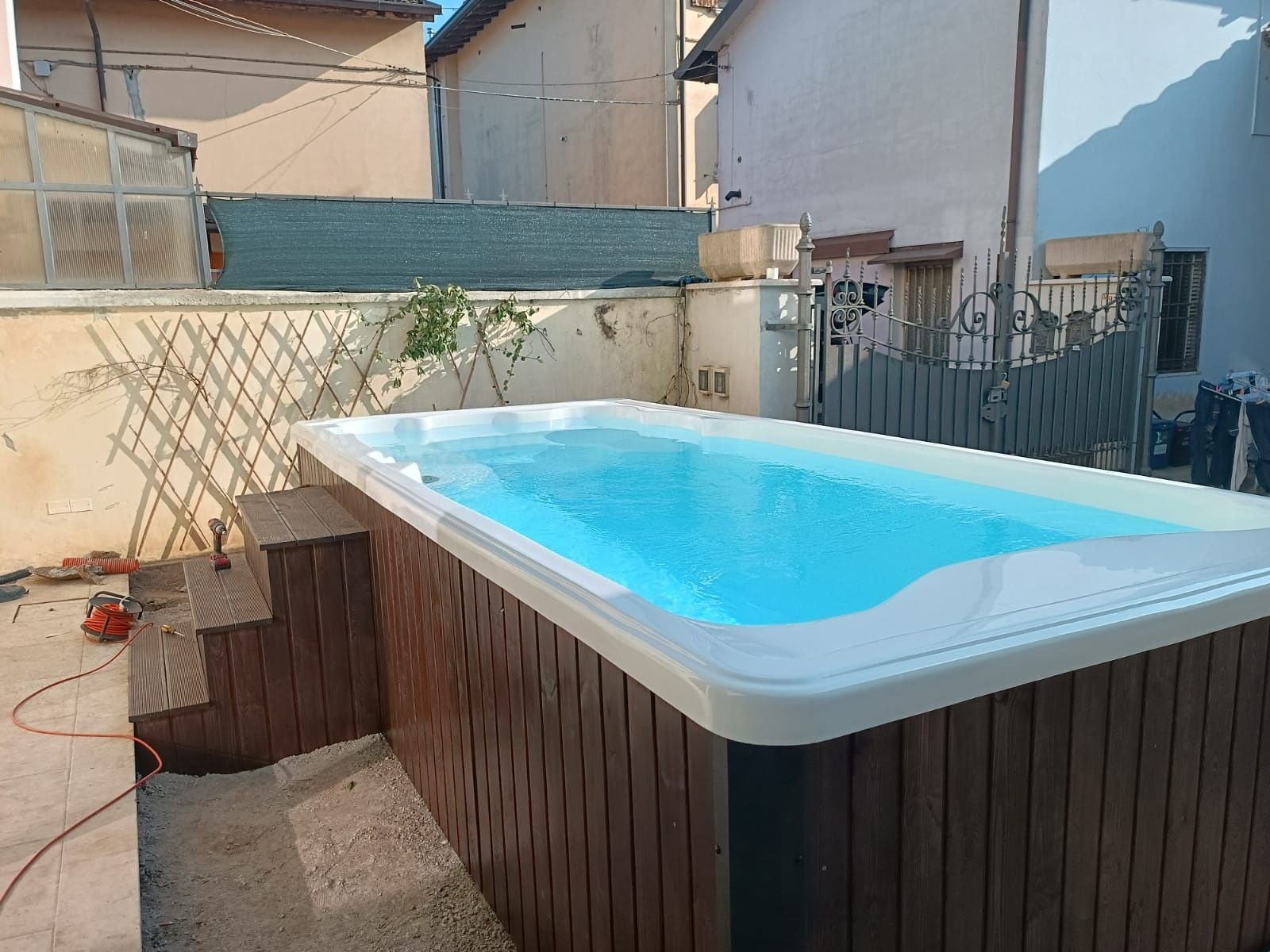 NOWOŚĆ Basen KONGO 480 X 225cm bieżnia pływacka przeciwprąd jacuzzi