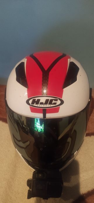 Kask HJC-CS15+ Kamera GoPro hero 5 + Intercom maxto M2+Rękawice Tschul
