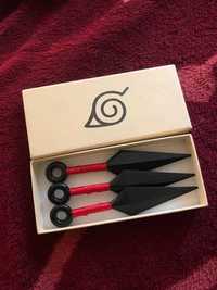 Kunai / Naruto komplet 3 szt. w pudełku anime cosplay czerwone