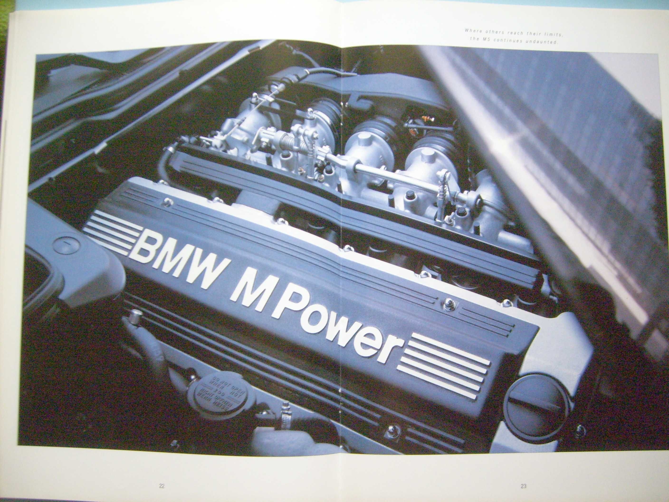 BMW M-Models 1993 / M3 E36 + M5 E34 / prospekt 46 str., stan BDB (2nd)