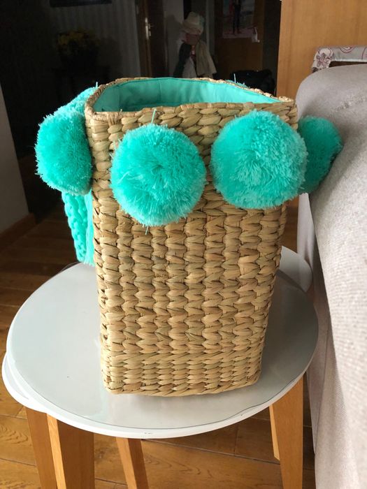 Koszyk plażowy nowy duży XXL zielony miętowy turkusowy premium okazja