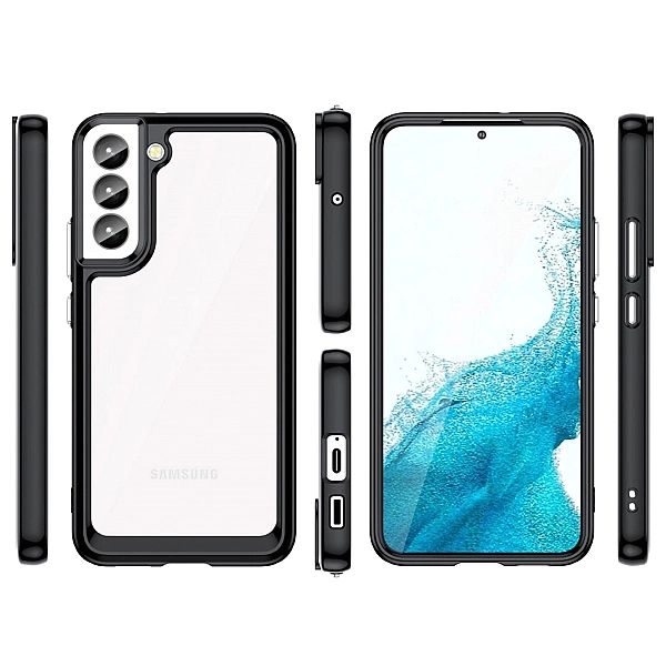 Etui Outer Braders z elastyczną ramką do Samsung Galaxy S23+ czarne