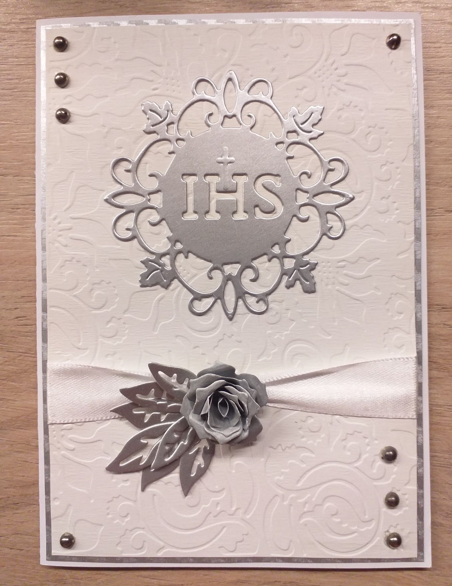 WYPRZEDAŻ Kartki pamiatka Komunii Świętej RĘKODZIEŁO hand made