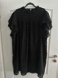 Czarna szyfonowa sukienka Shein Curve