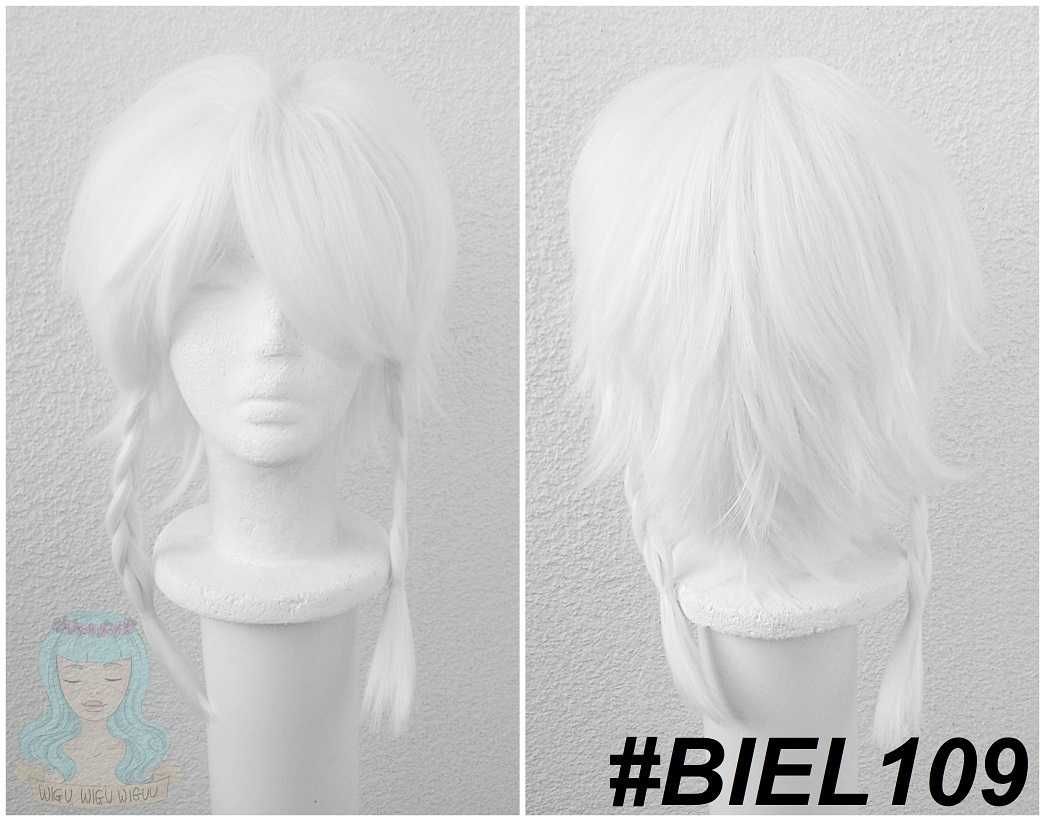 Eli Clark White Identity V Biała peruka z grzywką cosplay wig