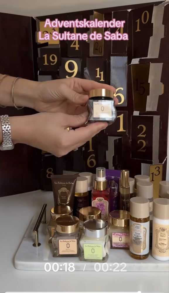 Адвент календарь la sultane be saba advent мініатюри крем олія масло