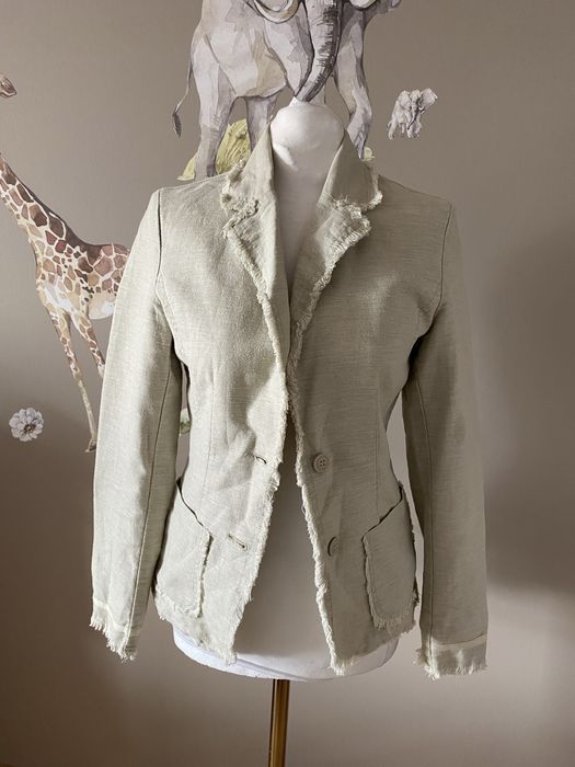 Lniana marynarka żakiet z naturalnego materialu len ramie Vero Moda XS