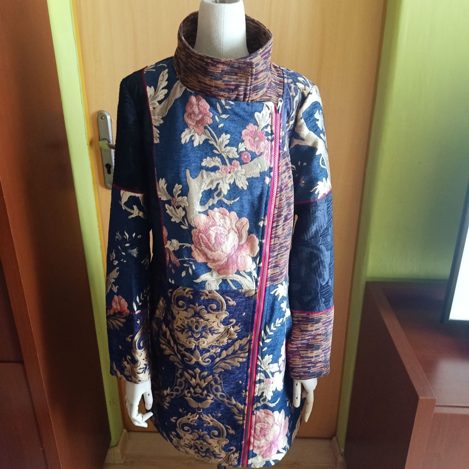 Płaszcz żakardowy w chińskim stylu