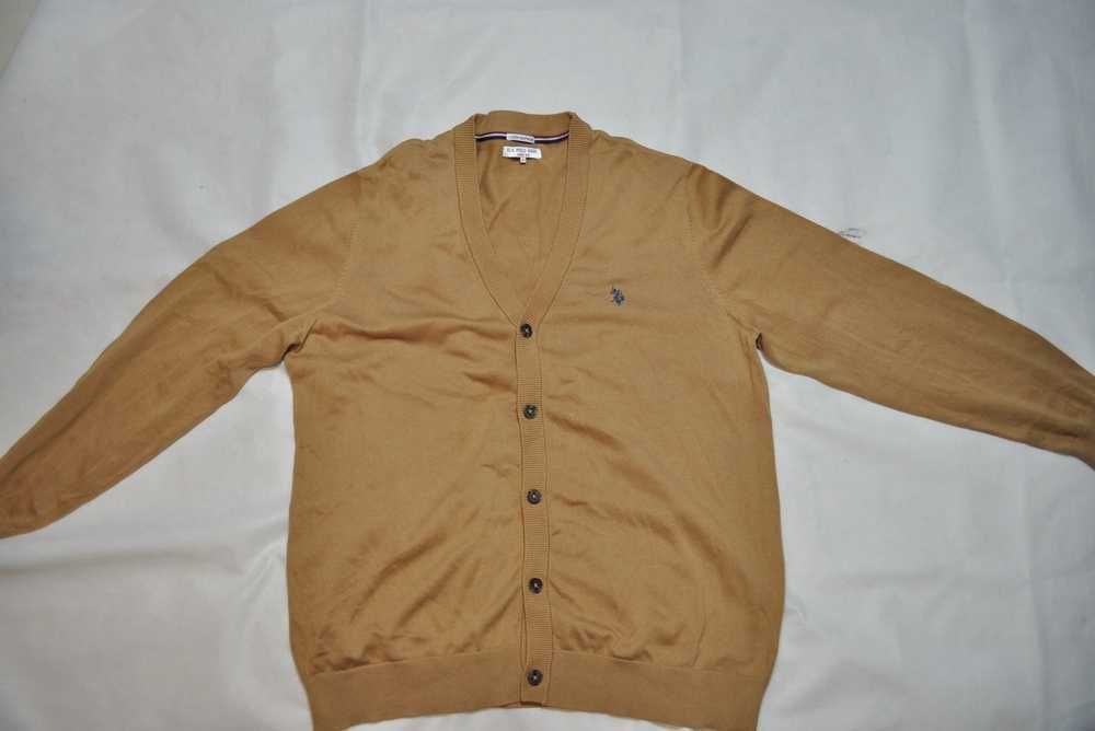 US POLO ASSN. 2XL męski kardigan bawełniany rozpinany sweter i3v
