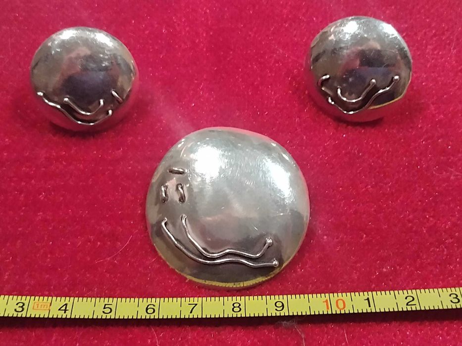 Srebrna broszka i kolczyki