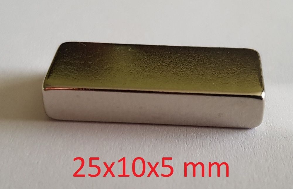 Magnes neodymowy 25x10x5 na magnetyzer, mocny z dożywotnią gwarancją