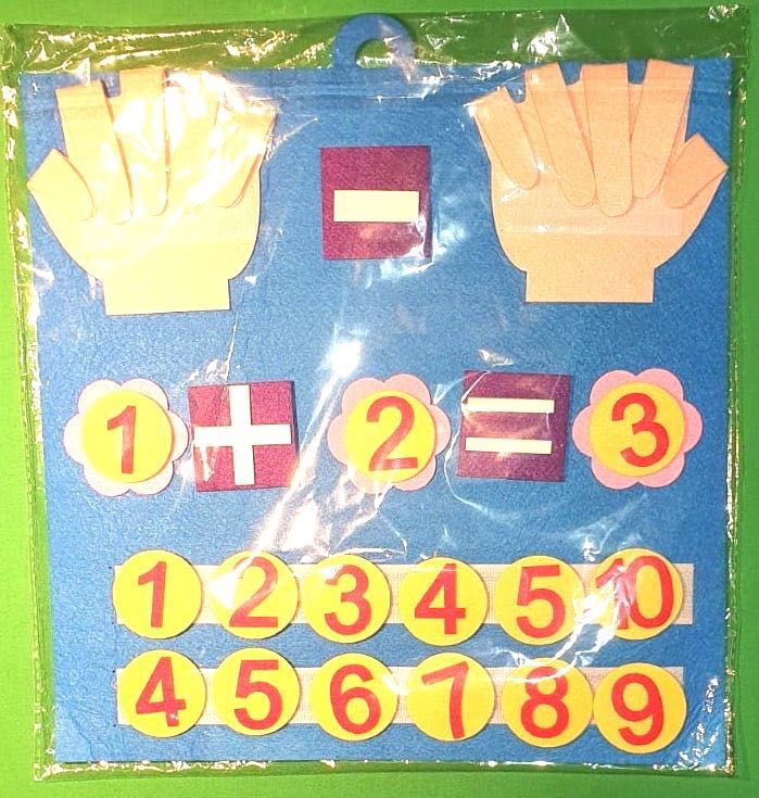 Brinquedo em feltro para Crianças.Números e contagens Matemática.