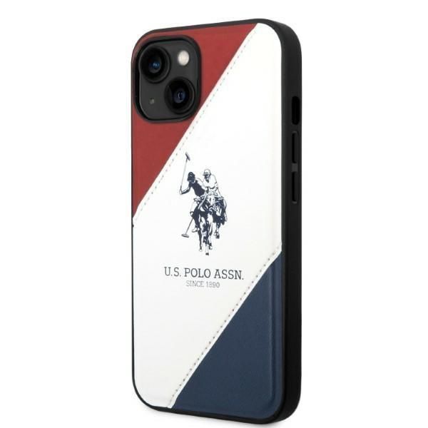 Etui U.S. Polo Assn. do iPhone 14 Plus 6,7" Biały Tricolor Embossed