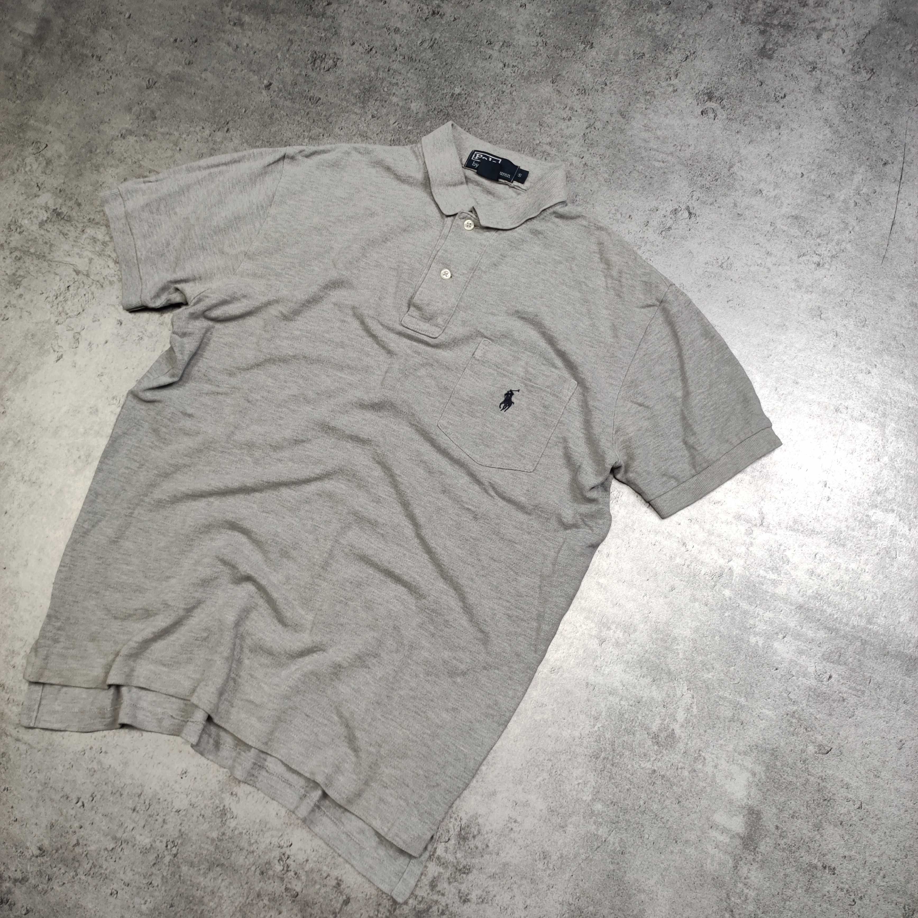 MĘSKA Koszulka PREMIUM Pleciona Bawełna Polo Ralph Lauren Kieszonka RL