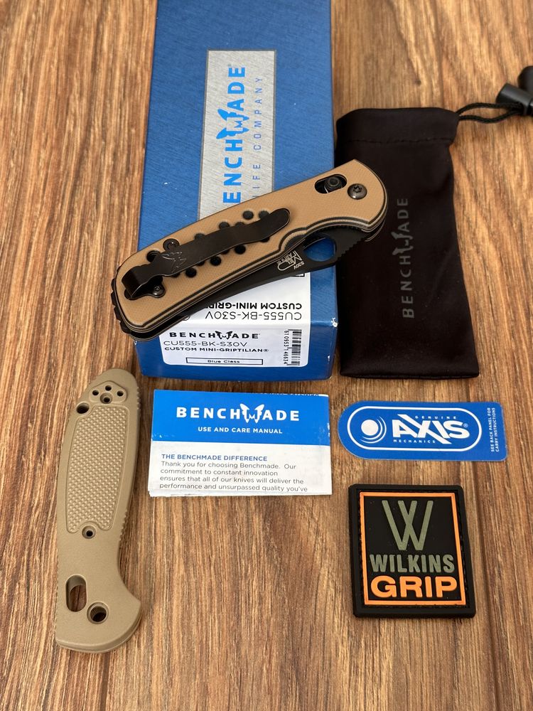 Benchmade CU555-BK-S30V Custom Mini-Griptilian Wilkins Grip