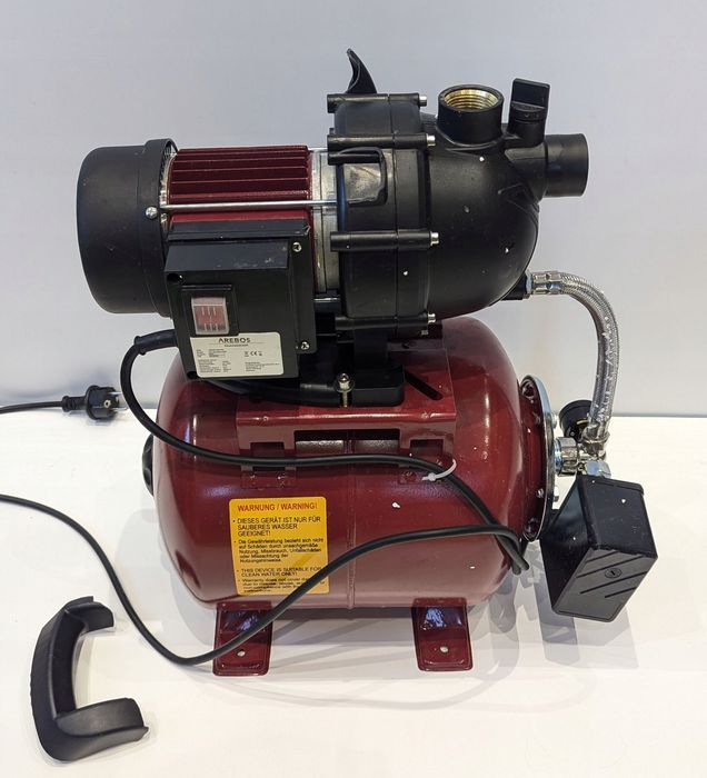 Arebos Hydrofor 19L 1000W, 3500 L/H, Wysokość Podania 7 Metrów