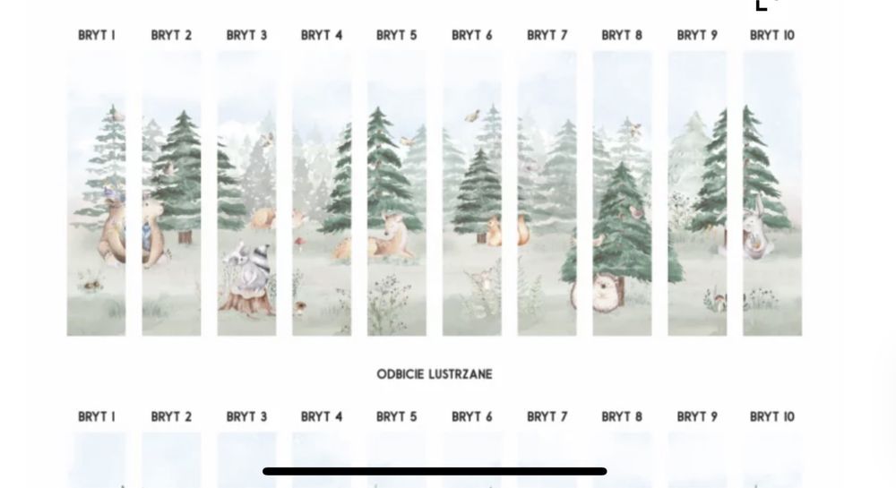 Tapeta leśna, leśne zwierzęta, przyjaciele yokodesign 1 bryt