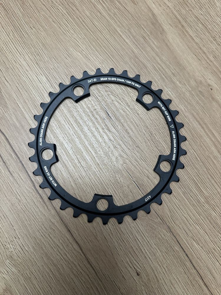 Zebatka Blat rowerowy Sram 10-SPD chain 34T-S1 ( Rival red apex )