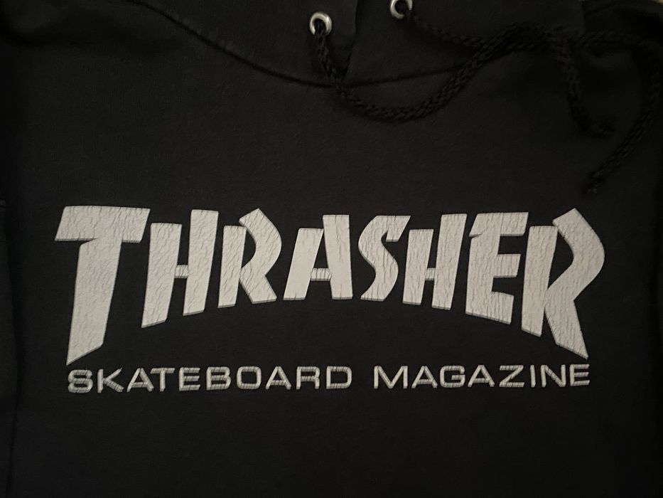 Thrasher black hoodie sk8 rap y2k