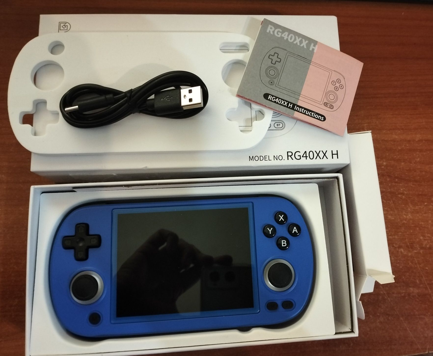 Consola Anbernic RG40XX H MicroSD 64gb Azul Novo