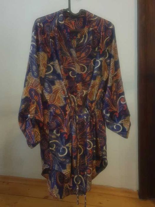 Koszula sukienka tunika z wiązaniem w pasie