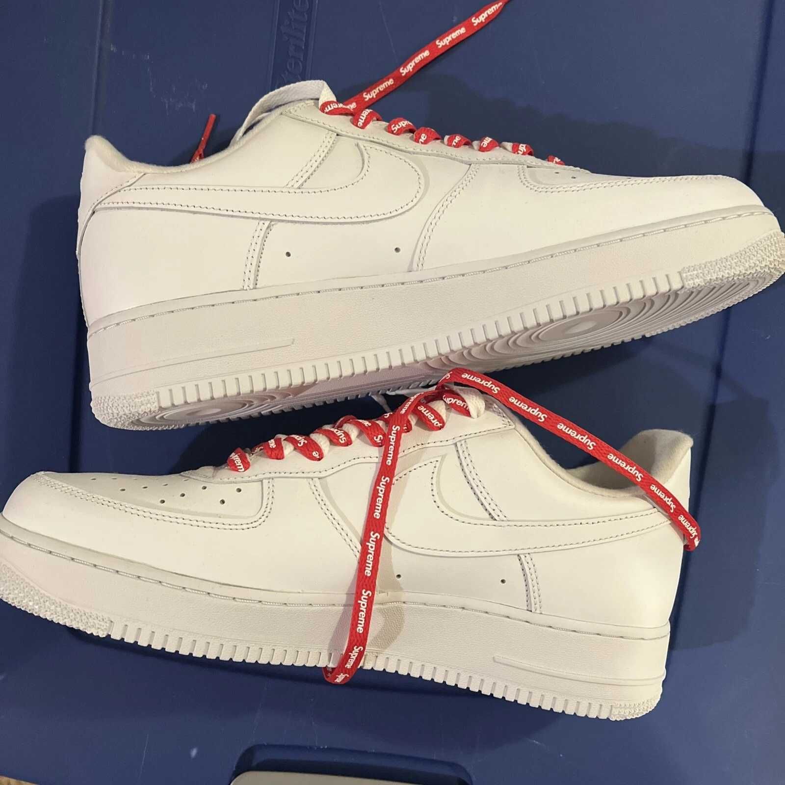 AF1\Powietrze*airDamskieNikeForce1SupremeWhite UnisexTrampki Rozm.43