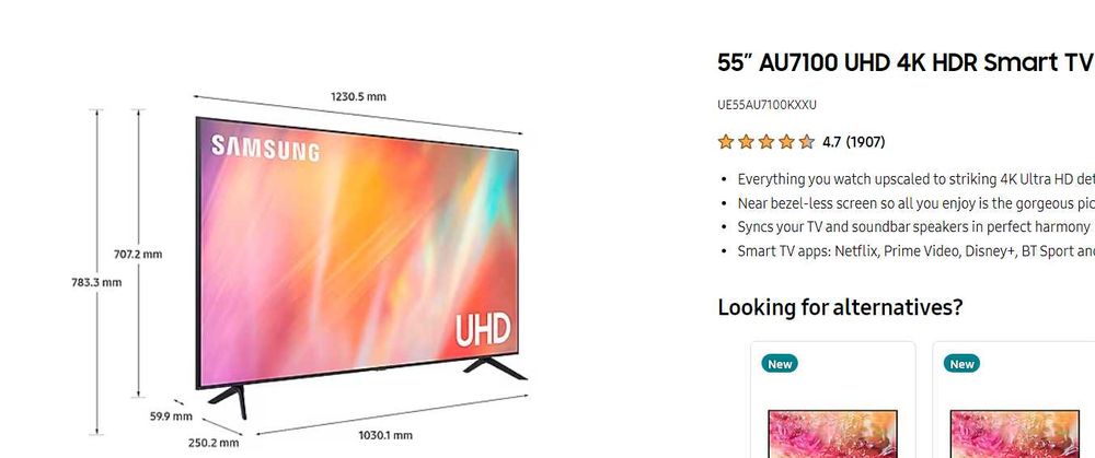 TV Samsung 55" (NOVA/EM CAIXA)