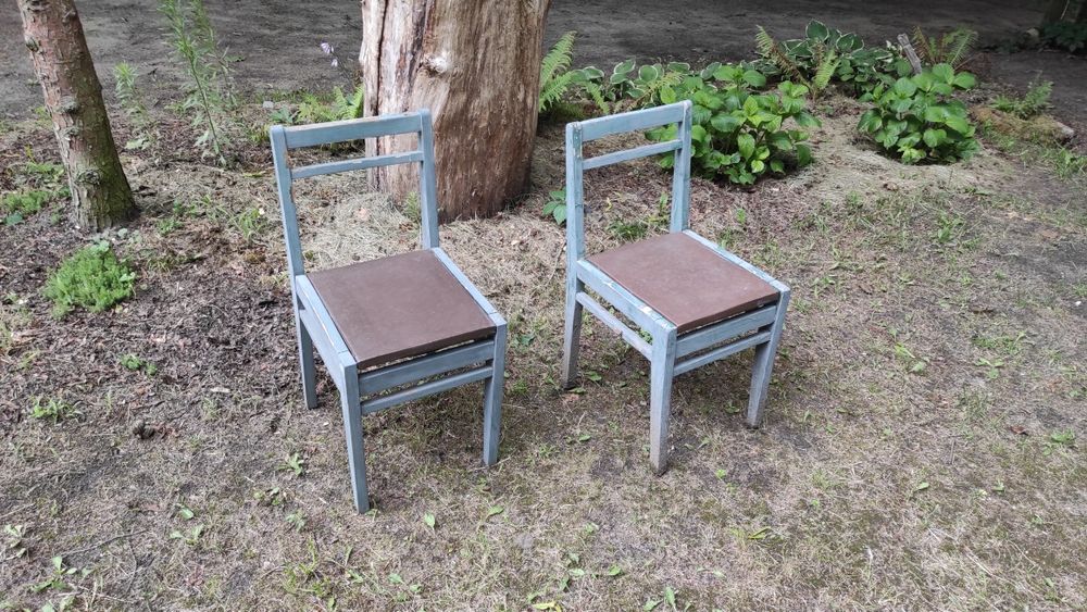 Krzesła PRL lata 60 do renowacji 11 sztuk tanio