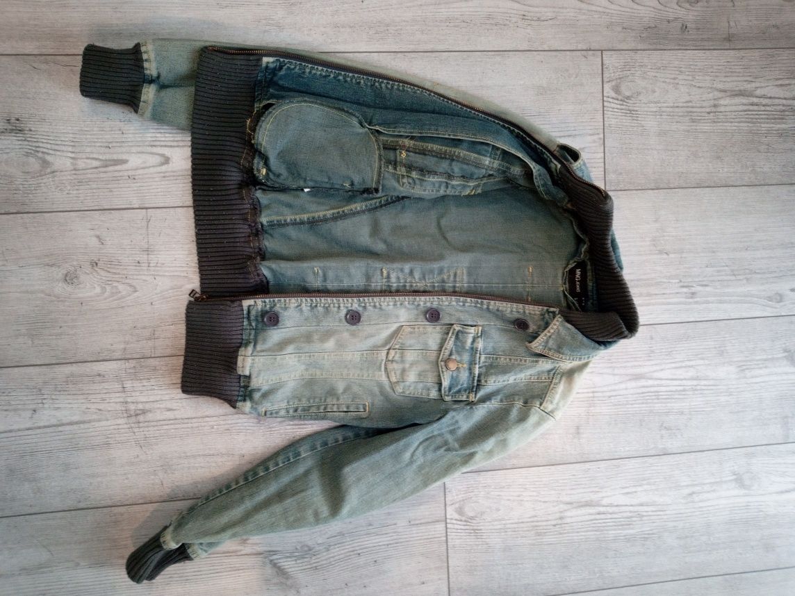 Jeansowa krótka kurtka, M, Mango Jeans