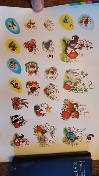 kalkomania PRL 1978 pisanki 2 sztuki - na świąteczne jajka + prezent