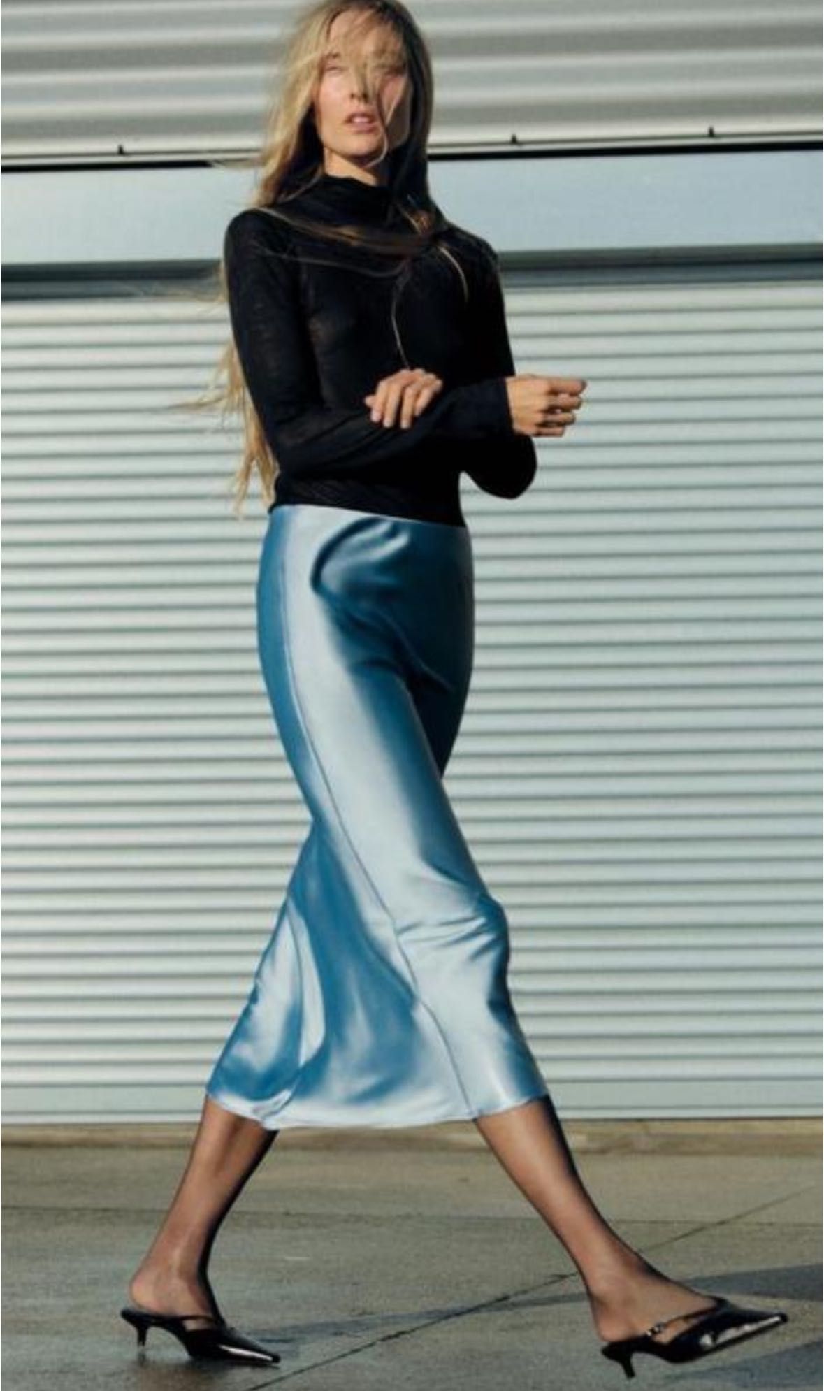 спідниця Zara сатин