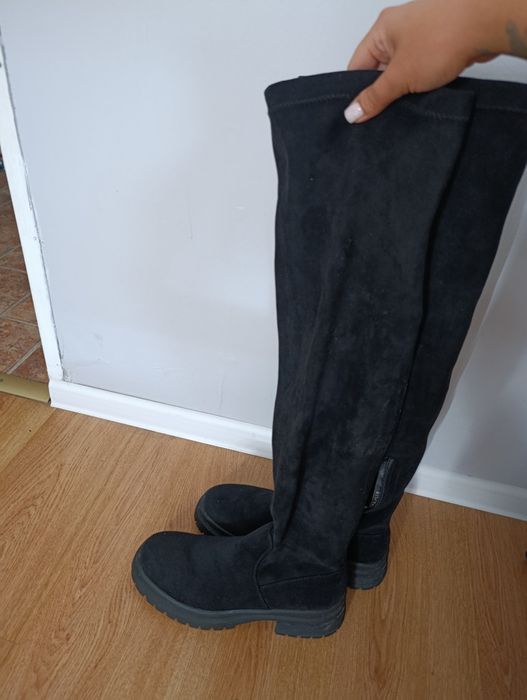 Kozaczki za kolano na obcasie