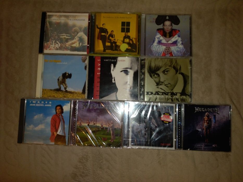 cd,muzyka,jarre,megadeth,cranberries,cardigans,danny taikaa,bjork