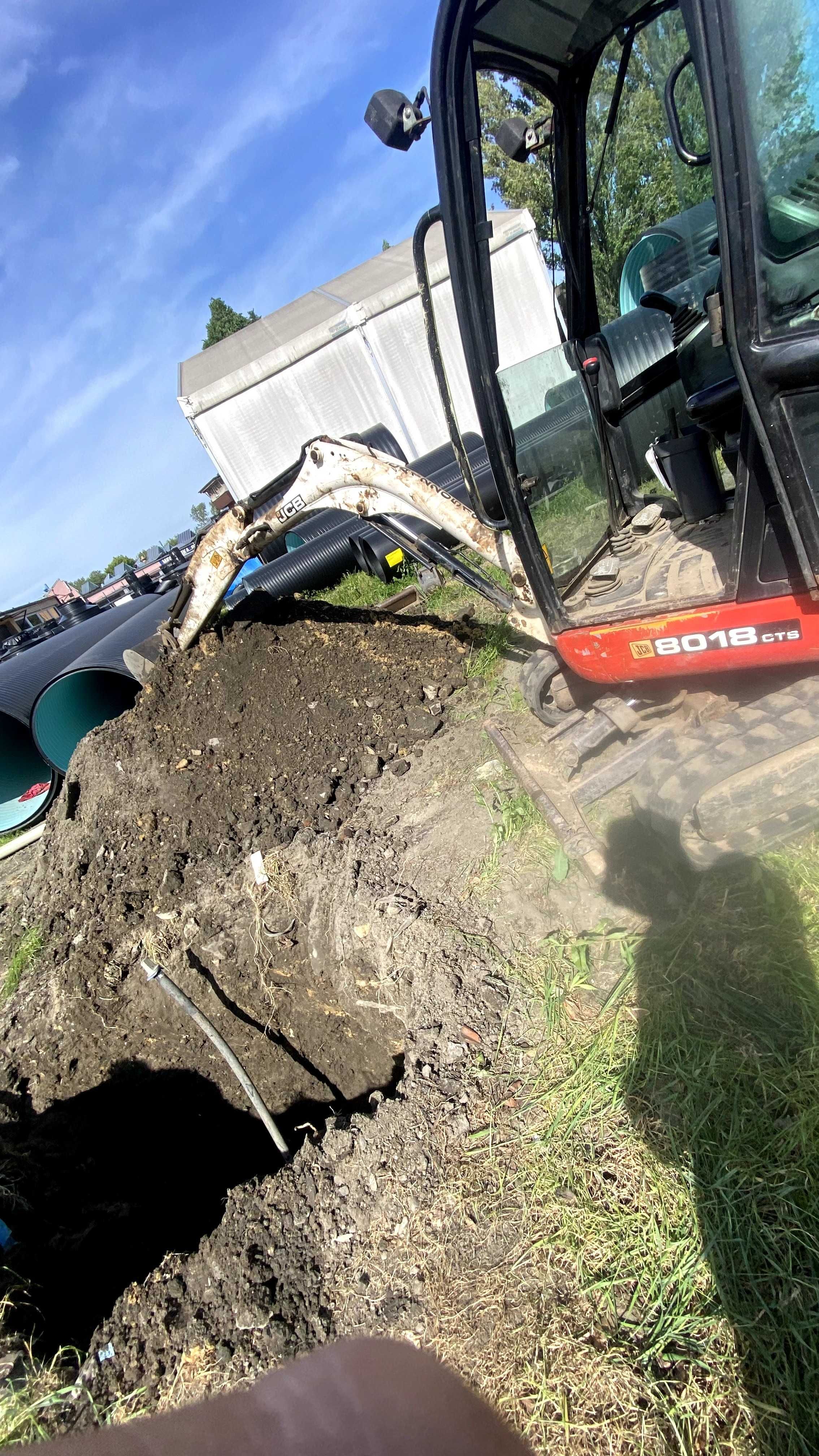 Usługi minikoparką, przyłącza wody, kanalizacja, ogrodzenia, Śląsk