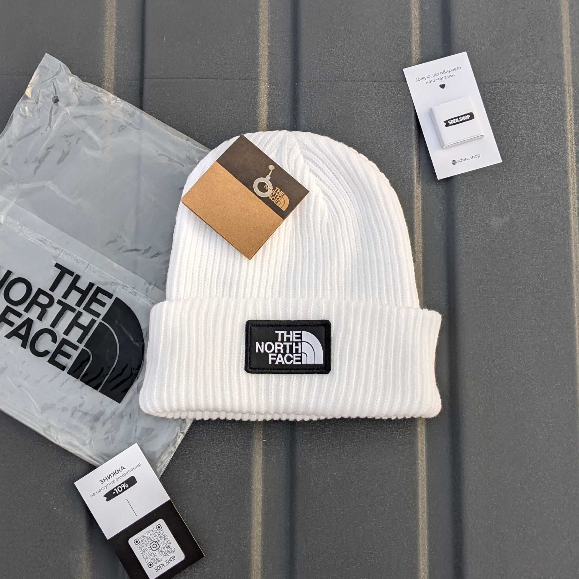 Шапка The North Face, шапка TNF, зимова шапка ТНФ, чоловіча шапка, tnf